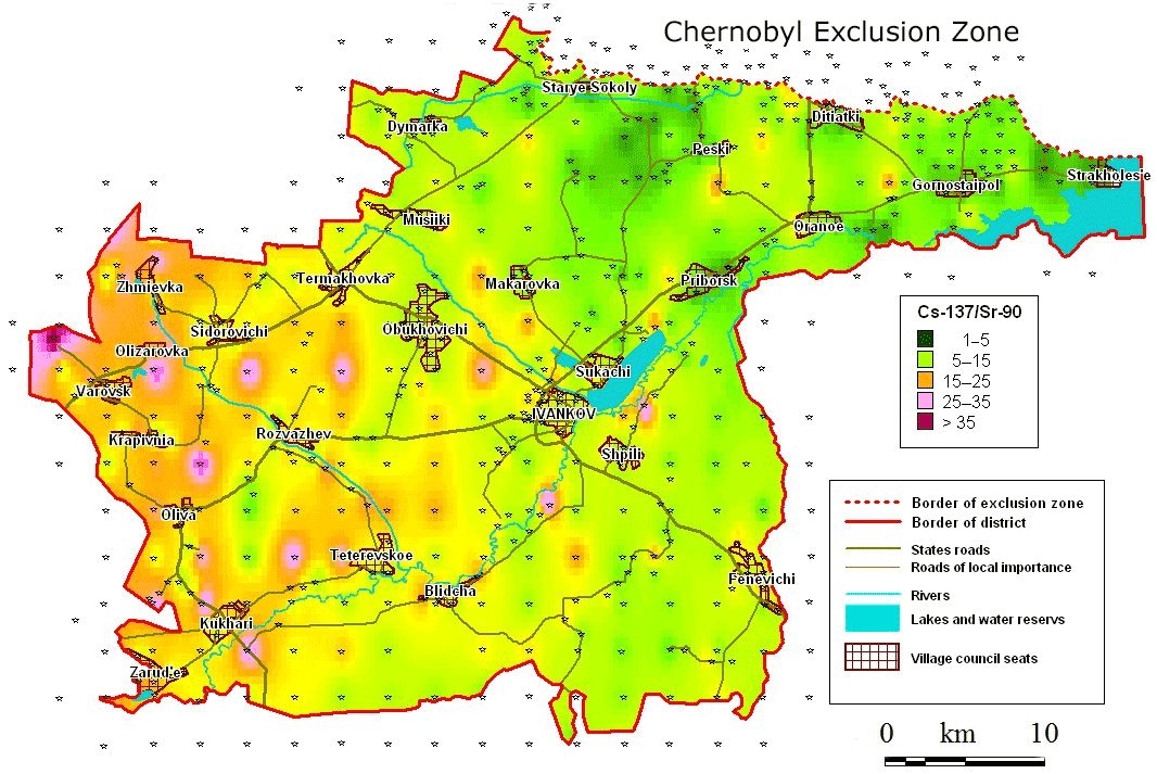 Chernobyl Exclusion Zone Map