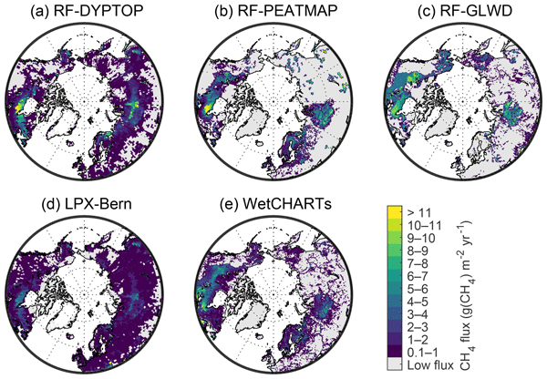 ESSD - Relations wetland northern gridded covariance eddy data based emissions methane observations of upscaling product Monthly on 