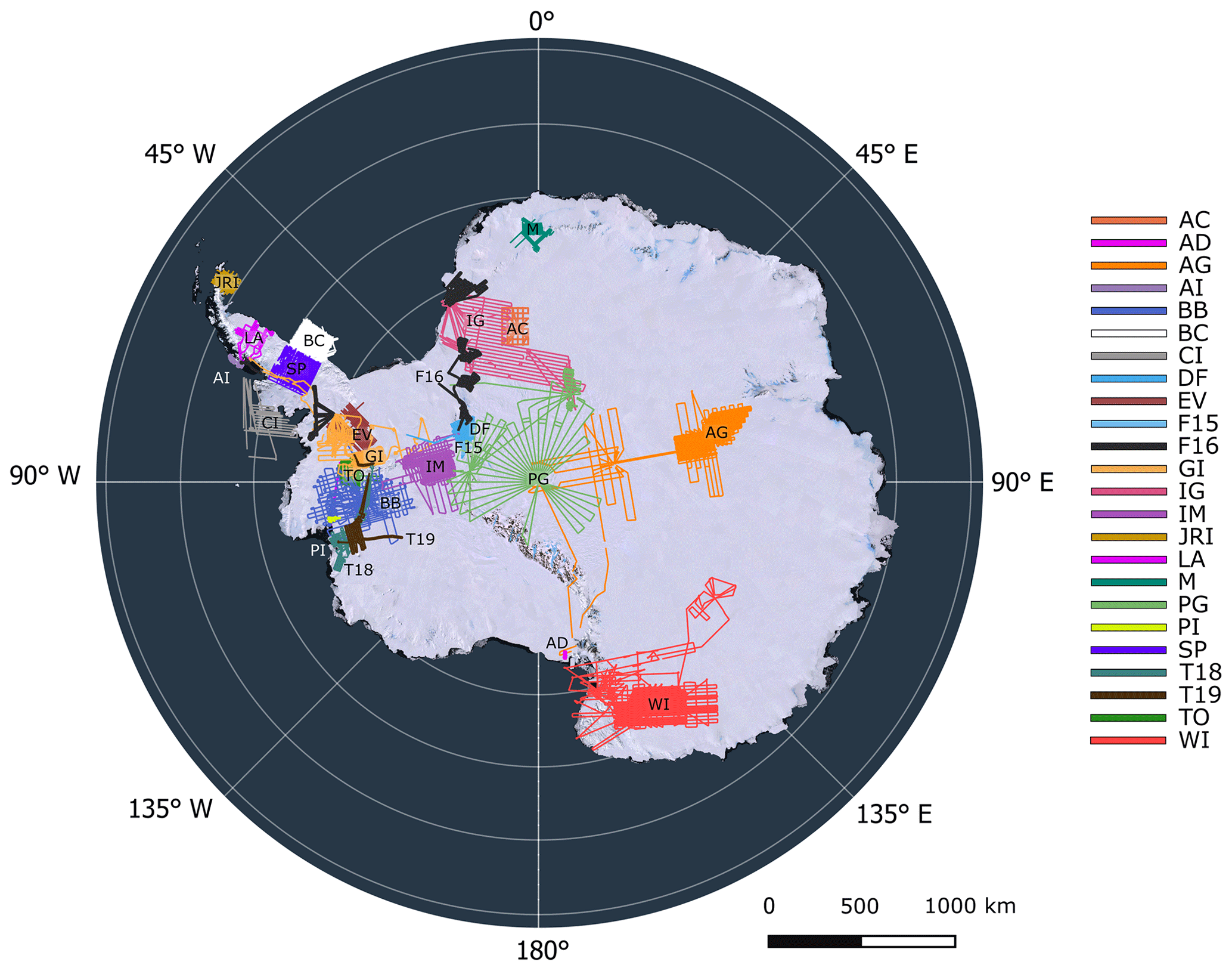 ESSD - British Antarctic Survey's aerogeophysical data: releasing 25 years  of airborne gravity, magnetic, and radar datasets over Antarctica