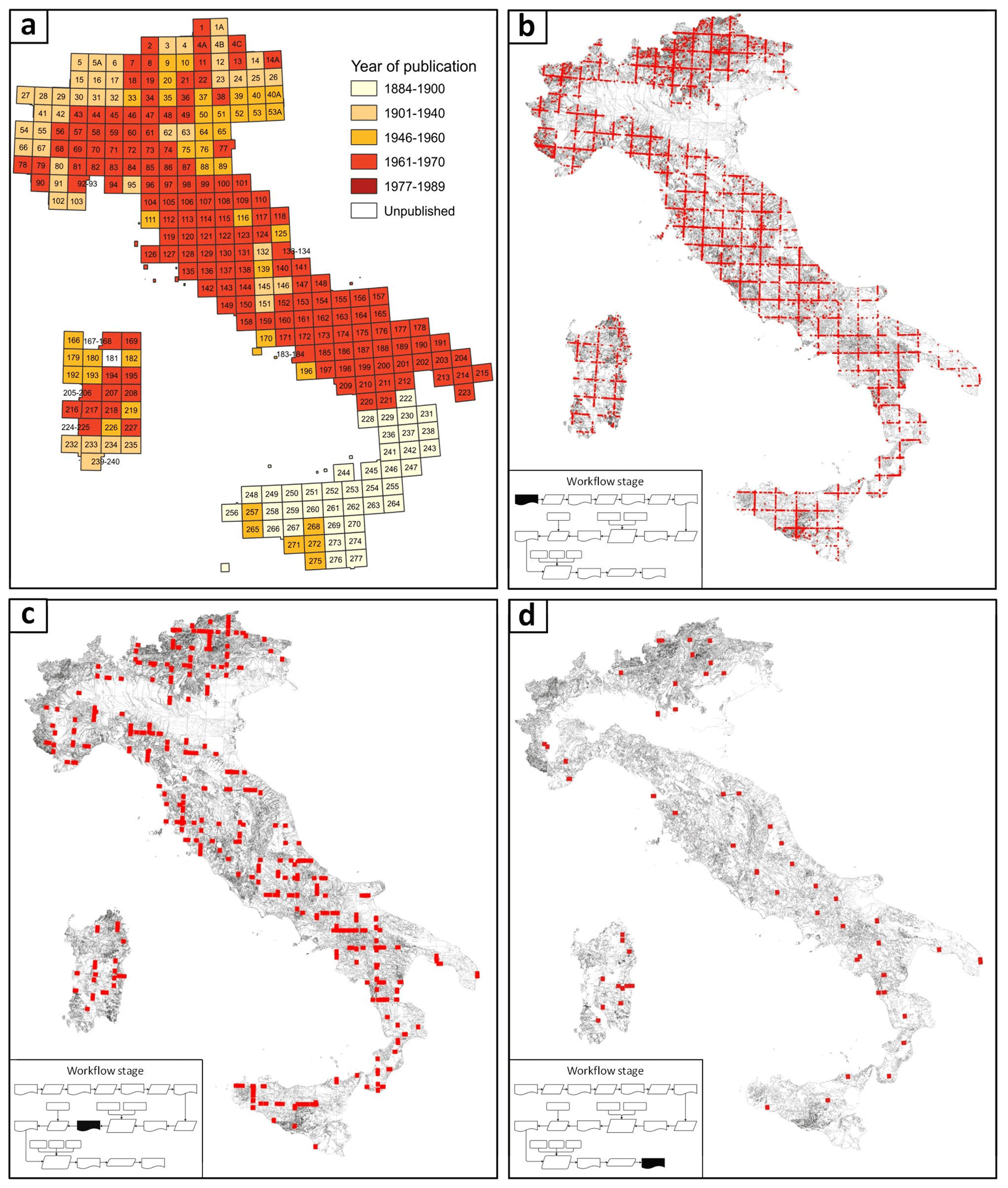 Kinematic complexes map of the Campania region.
